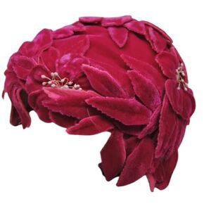 Vintage Red Floral Women's Hat